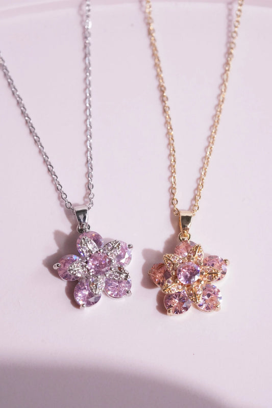 Flower Sundrop Necklace-Princess Necklace-Stress Necklce-Spinning necklace